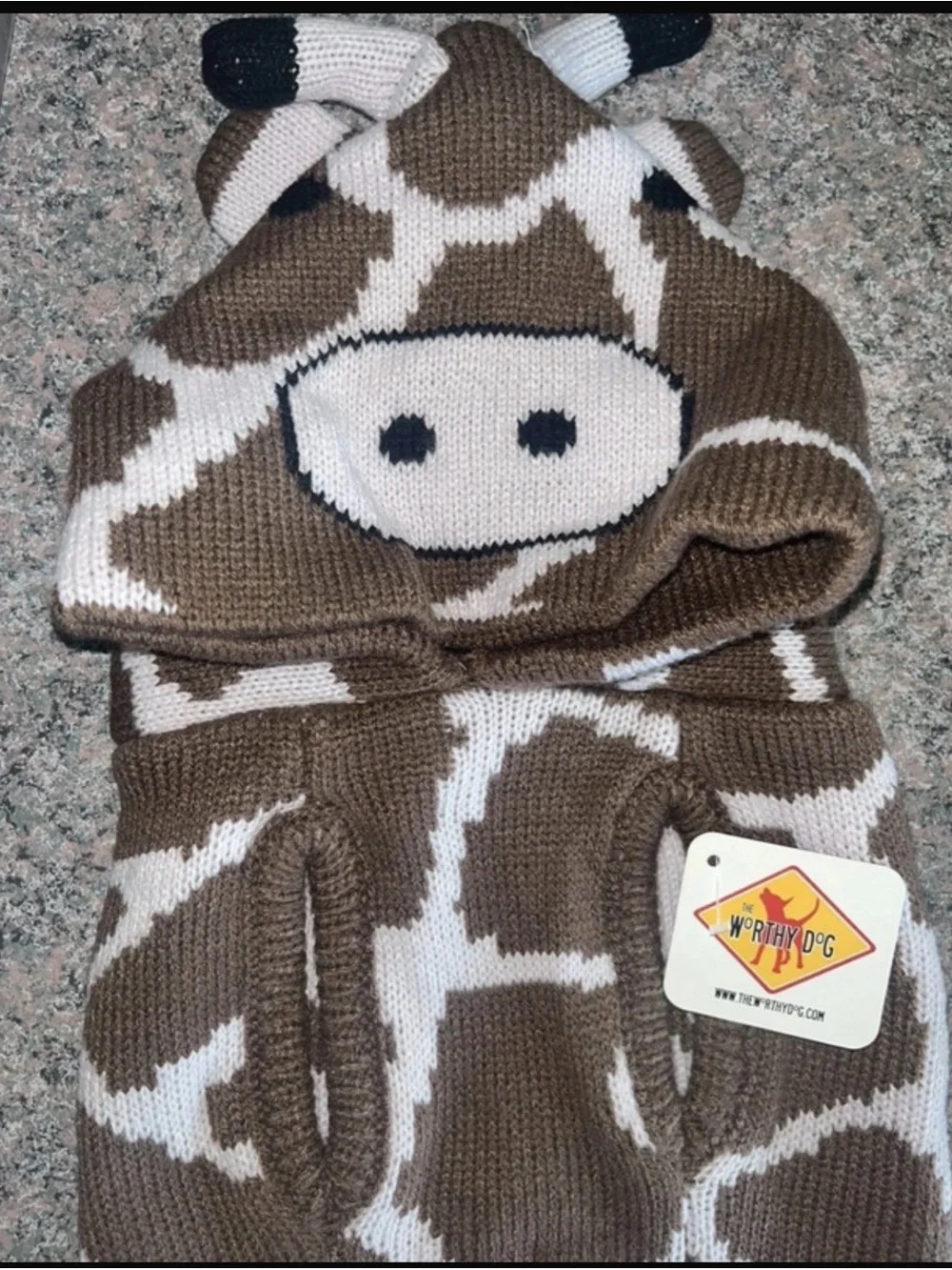 The Worthy Dog Giraffe Hoodie Sweater. Clothes.  Small And Large